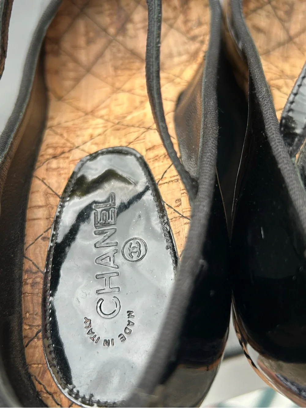 CHANEL black patent